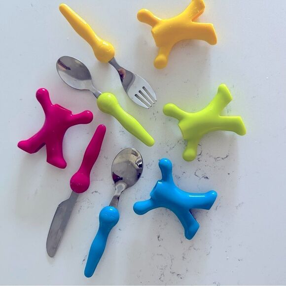 GIMEX Kids Line Colorful Cutlery Dolls 4 Pieces - Picture 2 of 5